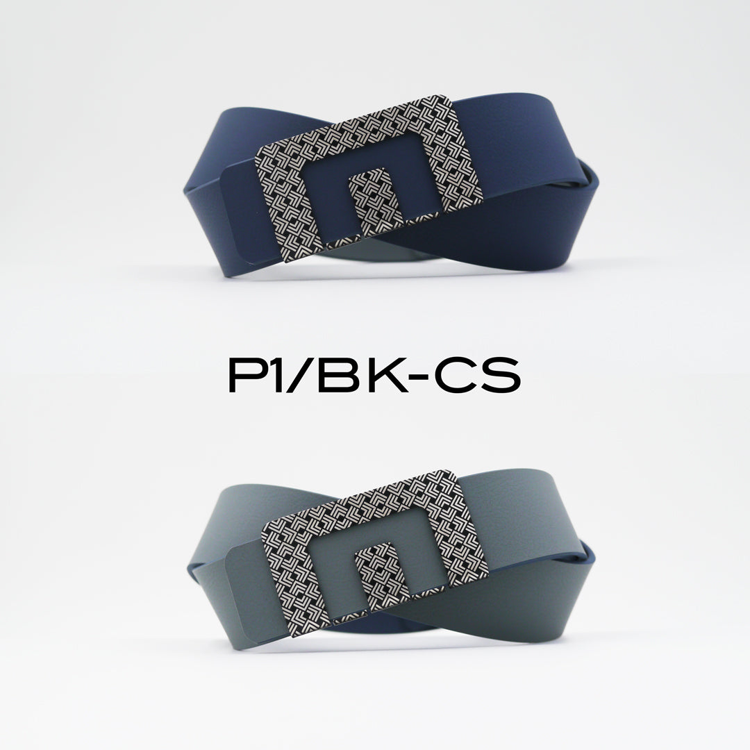 MIN BELT - BLACK P1 BUCKLE, CASUAL STRAP